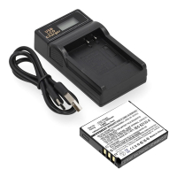 Panasonic CGA-S008 / CGA-S008E accu met USB-C single slot oplader (3,7 V, 1050 mAh, 123accu huismerk) APA01280