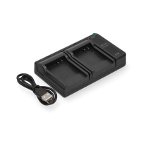 Panasonic CGA-S008 / DMW-BCE10 / VW-VBJ10 USB-C double slot oplader (4.2V, 0.7A, 123accu huismerk) APA01255