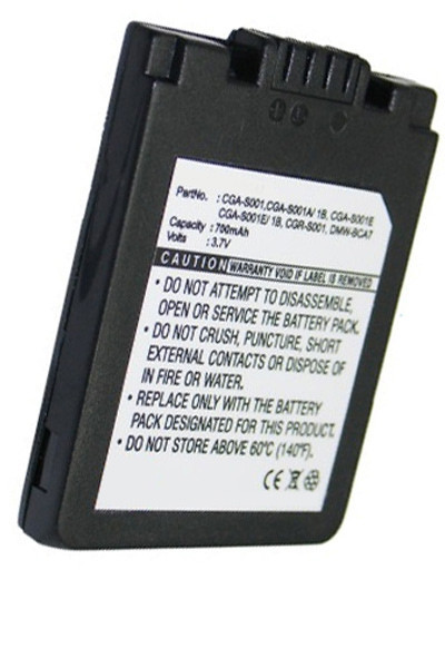 Panasonic DMW-BCA7 / CGR-S001 / CGA-S001A/1B accu (700 mAh, 123accu huismerk)  APA00023 - 1
