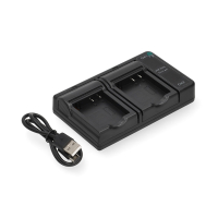 Panasonic DMW-BCF10 CGA-S009 USB-C double slot oplader (4.2V, 0.6A, 123accu huismerk) APA01248