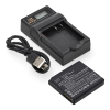 Panasonic DMW-BCF10 / DMW-BCF10E accu met USB-C single slot oplader (3,7 V, 940 mAh, 123accu huismerk) APA01266 - 1