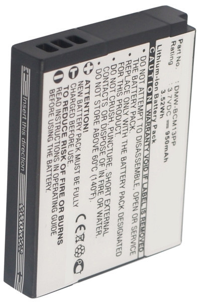 Panasonic DMW-BCM13E / DMW-BCM13 accu (3.7 V, 950 mAh, 123accu huismerk)  APA00034 - 1
