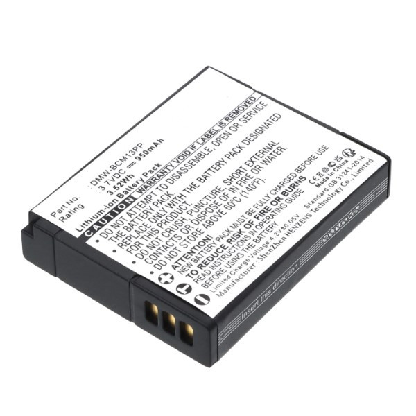 Panasonic DMW-BCM13E / DMW-BCM13 accu (3.7 V, 950 mAh, 123accu huismerk) APA00034 - 1