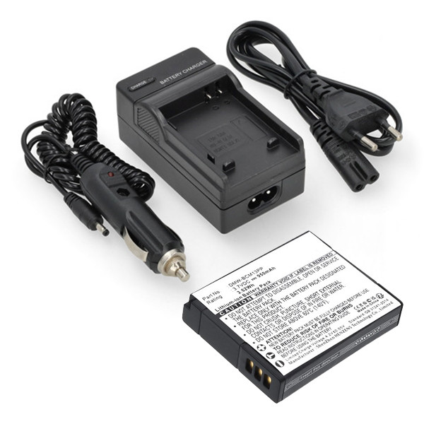 Panasonic DMW-BCM13 accu met single slot oplader (3,7 V, 950 mAh, 123accu huismerk) APA01284 - 1