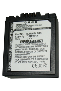 Panasonic DMW-BLB13 / DMW-BLB13E accu (7.4 V, 1250 mAh, 123accu huismerk)  APA00041