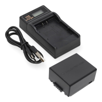 Panasonic DMW-BLB13 / DMW-BLB13E accu met USB-C single slot oplader (7,4 V, 1250 mAh, 123accu huismerk) APA01270