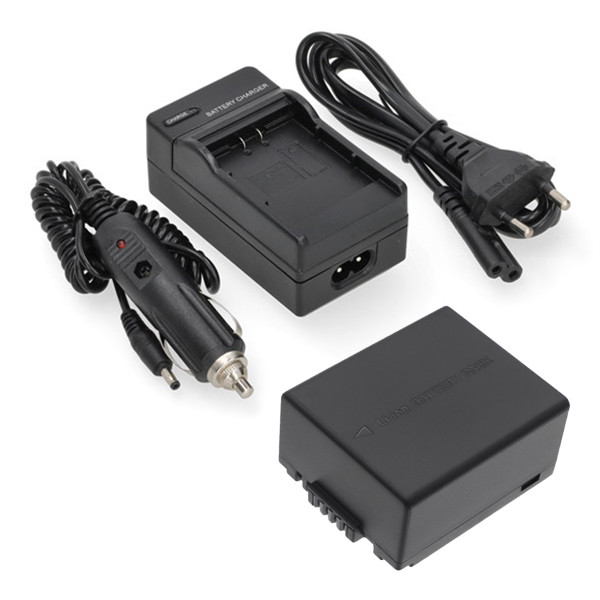 Panasonic DMW-BLB13 / DMW-BLB13E accu met single slot oplader (7,4 V, 1250 mAh, 123accu huismerk) APA01286 - 1