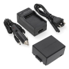Panasonic DMW-BLB13 / DMW-BLB13E accu met single slot oplader (7,4 V, 1250 mAh, 123accu huismerk) APA01286 - 1