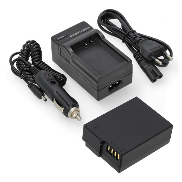 Panasonic DMW-BLC12 / DMW-BLC12E accu met single slot oplader (7,4 V, 1000 mAh, 123accu huismerk) APA01288 - 1