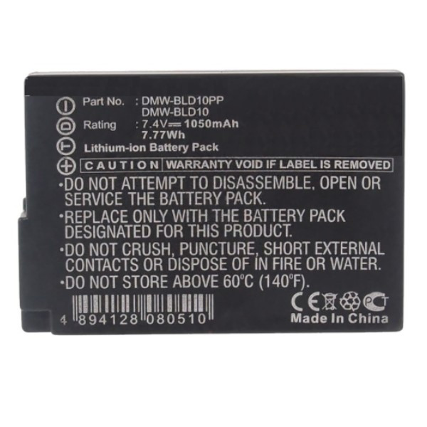 Panasonic DMW-BLD10 / DMW-BLD10E accu (7.4 V, 1050 mAh, 123accu huismerk) APA00033 - 2