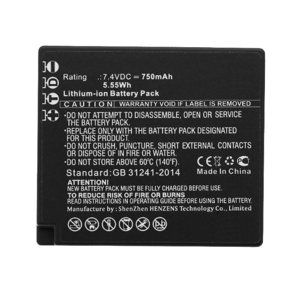 Panasonic DMW-BLE9 / DMW-BLE9E accu (7.4 V, 750 mAh, 123accu huismerk) APA00030 - 2