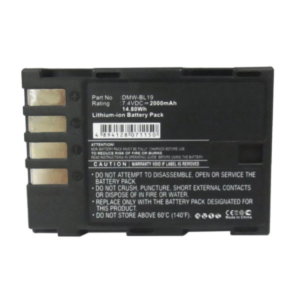 Panasonic DMW-BLF19 / DMW-BLF19E / DMW-BLF19PP accu (7.4 V, 2000 mAh, 123accu huismerk) APA00840 - 2
