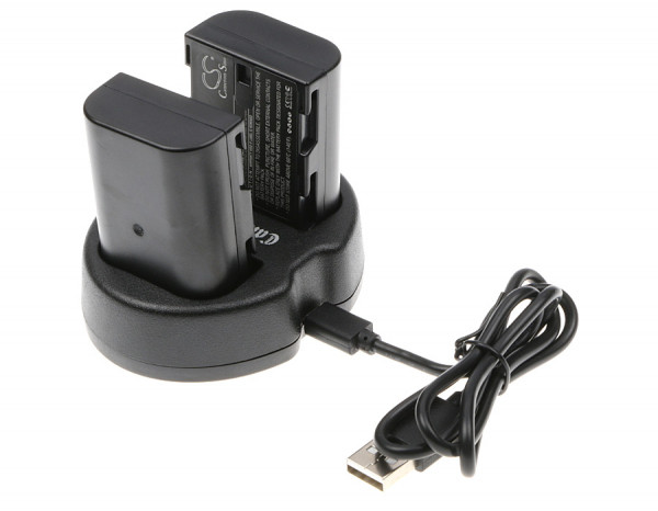 Panasonic DMW-BLF19 accu's en USB-C Dubbellader (123accu huismerk) APA00922 - 1