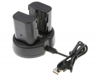 Panasonic DMW-BLF19 accu's en USB-C Dubbellader (123accu huismerk) APA00922