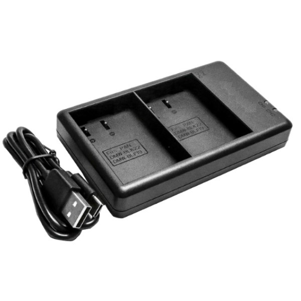 Panasonic DMW-BLK22 USB-C dubbellader (123accu huismerk)  APA01166 - 1