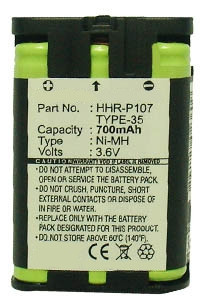 Panasonic HHR-P107 / TYPE-35 / 23-479 accu (700 mAh, 123accu huismerk)  APA00301 - 1