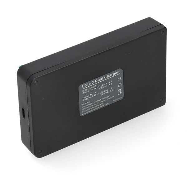 Panasonic VW-VBG130 USB-C double slot oplader (8.4V, 0.7A, 123accu huismerk) APA01249 - 3