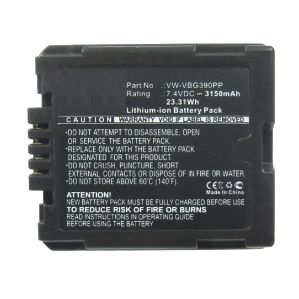 Panasonic VW-VBG390 accu (7.4 V, 3150 mAh, 123accu huismerk) APA00820 - 2