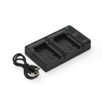 Panasonic VW-VBT190 / VW-VBT380 USB-C double slot oplader (4.2V, 0.7A, 123accu huismerk) APA01252