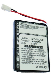 Panasonic ZE-79XAYE accu (650 mAh, 123accu huismerk)  APA00193