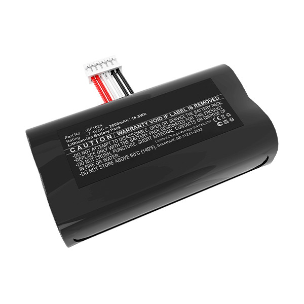 Pax BF1024 accu (7.4 V, 2000 mAh, 123accu huismerk) APA01233 - 1
