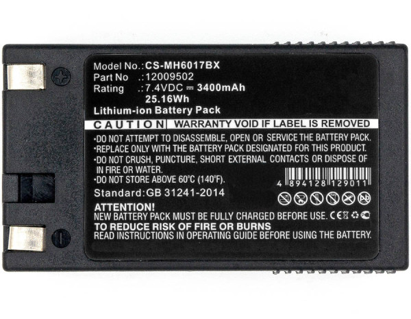 Paxar 120095 / 12009502 accu (3400 mAh, 123accu huismerk) APA00949 - 3