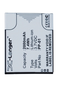 Phicomm PP-01 accu (2000 mAh, 123accu huismerk)  APH00286