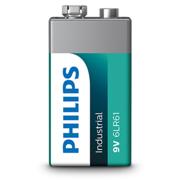 Philips Aanbieding: Philips Industrial 9V / 6LR61 / E-Block Alkaline Batterij (100 stuks)  APH00563 - 1