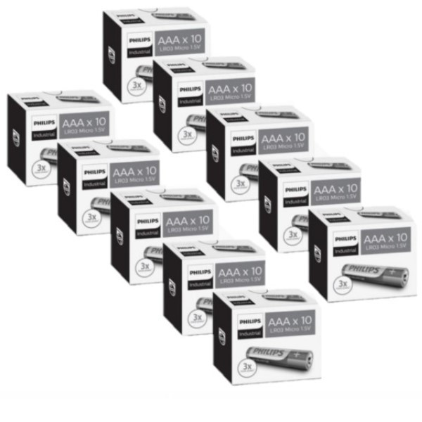 Philips Aanbieding: Philips Industrial AAA / LR03 / MN2400 Alkaline Batterij (100 stuks)  APH00565 - 1