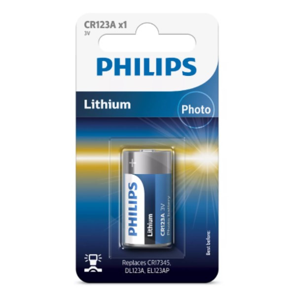 Philips CR123A / DL123A Lithium Batterij (1 stuk)  098335 - 1