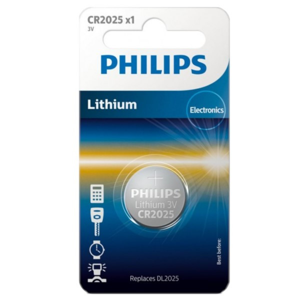Philips CR2025 3V Lithium knoopcel batterij 1 stuk  098316 - 1