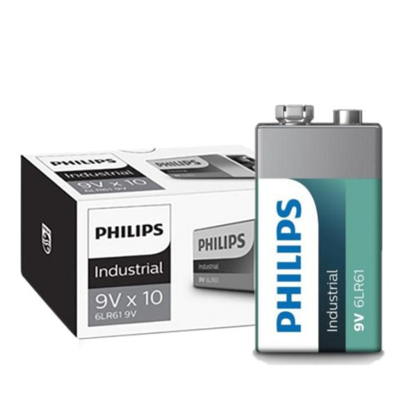 Philips Industrial 9V / 6LR61 / E-Block Alkaline Batterij (10 stuks)  APH00364 - 1