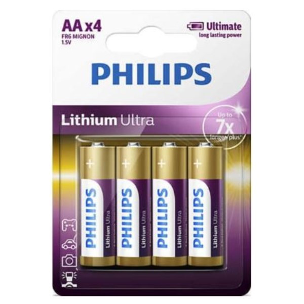 Philips Lithium Ultra AA / FR6 batterij 4 stuks  098308 - 1