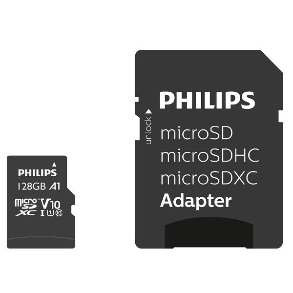 Philips Micro SDHC geheugenkaart / class 10 / UHS-I / A1 / inclusief adapter - 128GB  APH00412 - 2