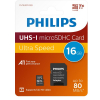 Philips Micro SDHC geheugenkaart / class 10 / UHS-I / A1 / inclusief adapter - 16GB