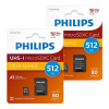 Philips Micro SDXC geheugenkaarten / class 10 / UHS-I / A1 / inclusief adapter (512GB, 2 stuks)