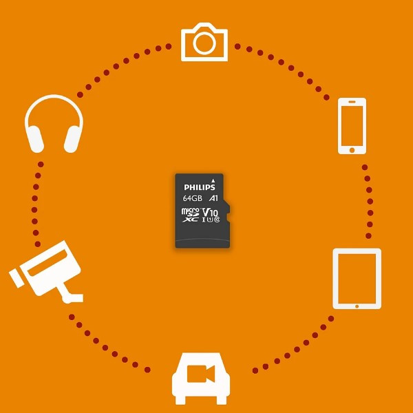 Philips Micro SDXC geheugenkaarten / class 10 / UHS-I / A1 / inclusief adapter (64GB, 3 stuks) APH00679 - 3