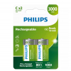 Philips Oplaadbare C / HR14 Ni-Mh Batterij (2 stuks, 3000 mAh)  APH00370 - 1