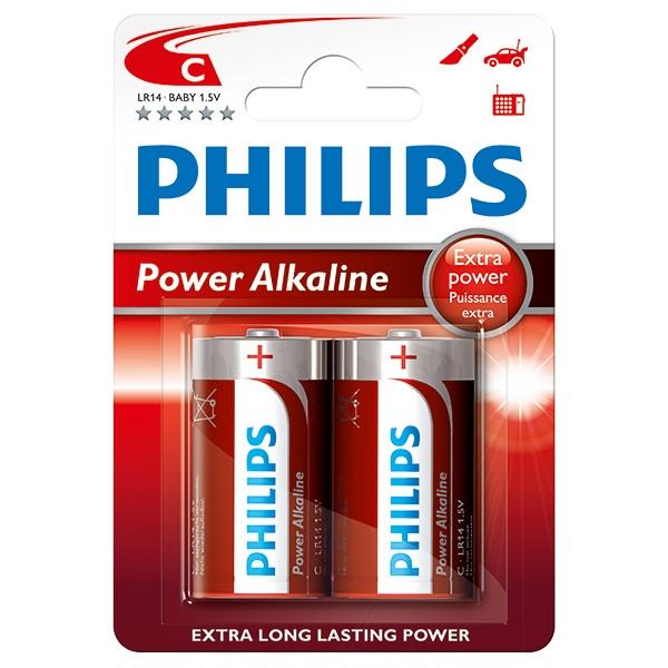 Philips Power LR14 / C Alkaline Batterij (2 stuks)  098304 - 