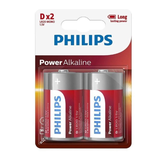 Philips Power LR20 / D Alkaline Batterij (2 stuks)  098305 - 