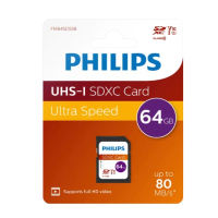 Philips SDXC geheugenkaart / class 10 / UHS-I / V10 - 64GB 098114