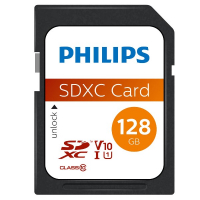 Philips SDXC geheugenkaart class 10 - 128GB  098115