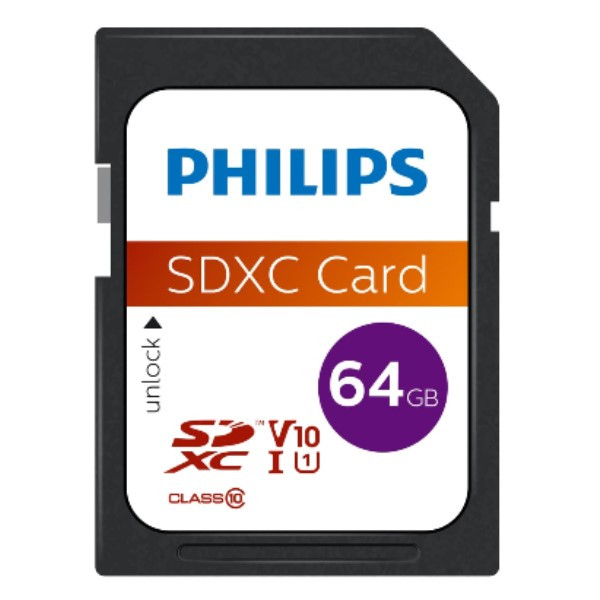 Philips SDXC geheugenkaart class 10 - 64GB  098114 - 1