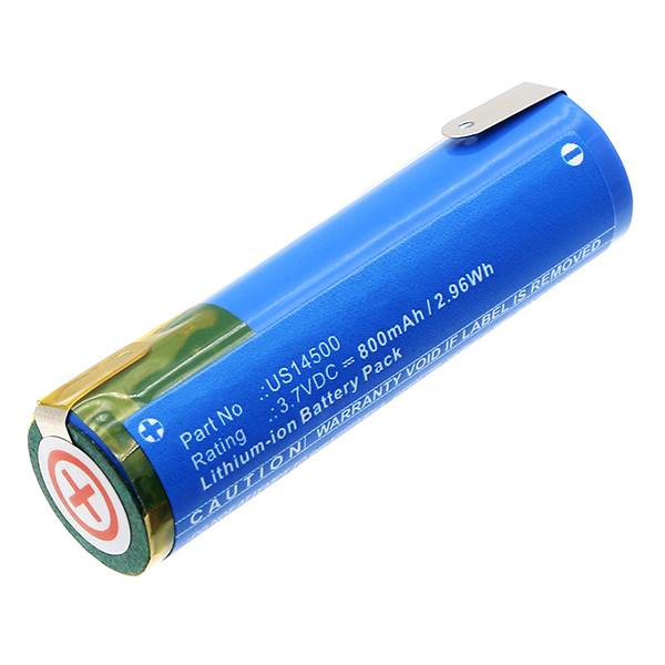 Philips US14500 accu (3.7 V, 800 mAh, 123accu huismerk) APH00638 - 1