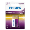 Philips Ultra 6FR61 / 9V E-Block Lithium Batterij (1 stuk)  098311