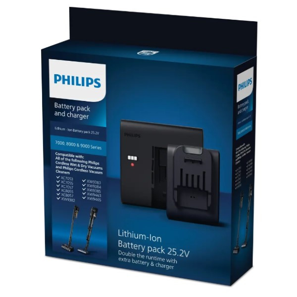Philips XV1797/01 accu + lader AquaTrio (25.2V, 2.25A, origineel) APH00658 - 1