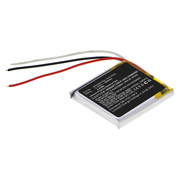 Plantronics SP552631SA-1S1P-PCM accu (3.7 V, 250 mAh, 123accu huismerk) APL00061 - 1