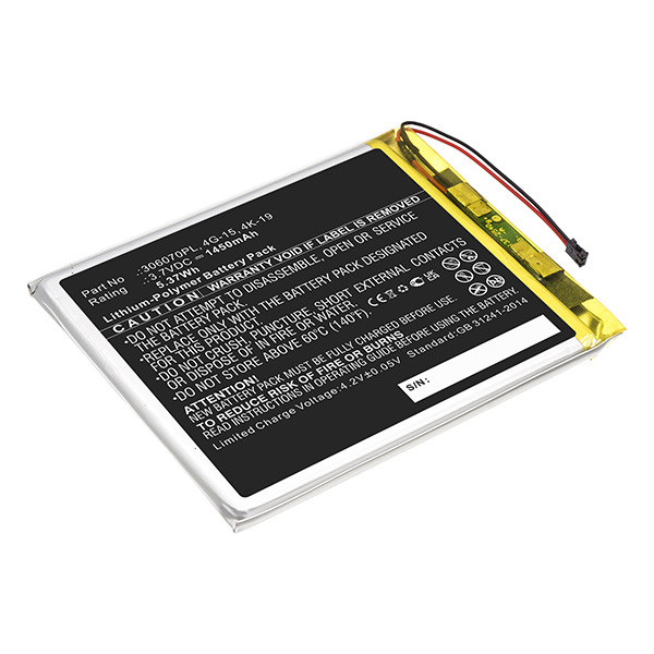 Pocketbook 4G-15 / 4K-19 / 306070PL accu (3.7 V, 1450 mAh, 123accu huismerk) APO00190 - 1
