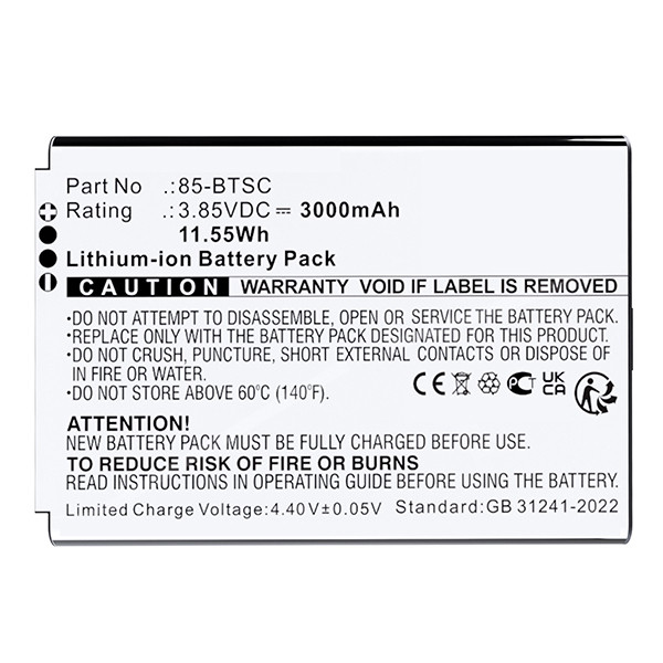 Point Mobile 85-BTSC accu (3.85 V, 3000 mAh, 123accu huismerk) APO00249 - 1