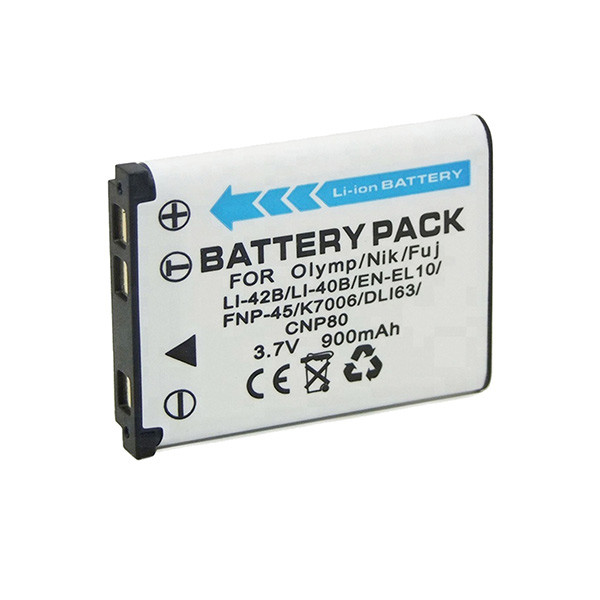 Polaroid D016 / NP45 / GB-10 accu (3.7 V, 900 mAh, 123accu huismerk)  APO00167 - 1